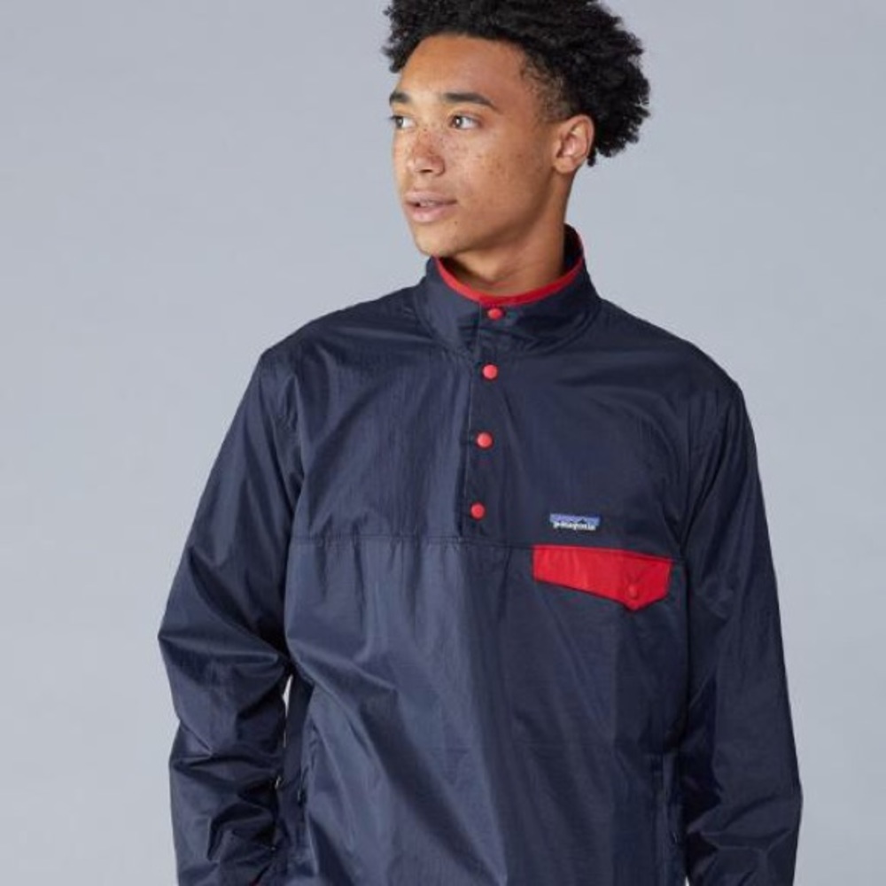 Men’s new Patagonia blue windbreaker pullover